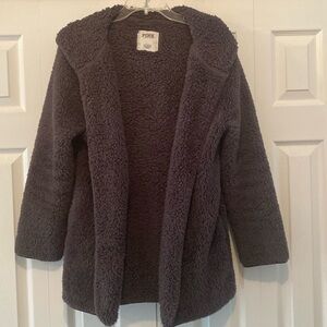 PINK Sherpa Open Front Jacket